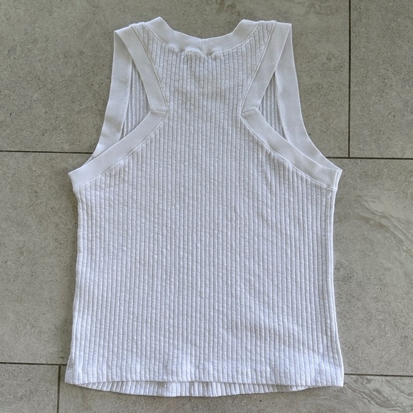Project Social T White Racerback Ribbed Tank Top M - Picture 8 of 9